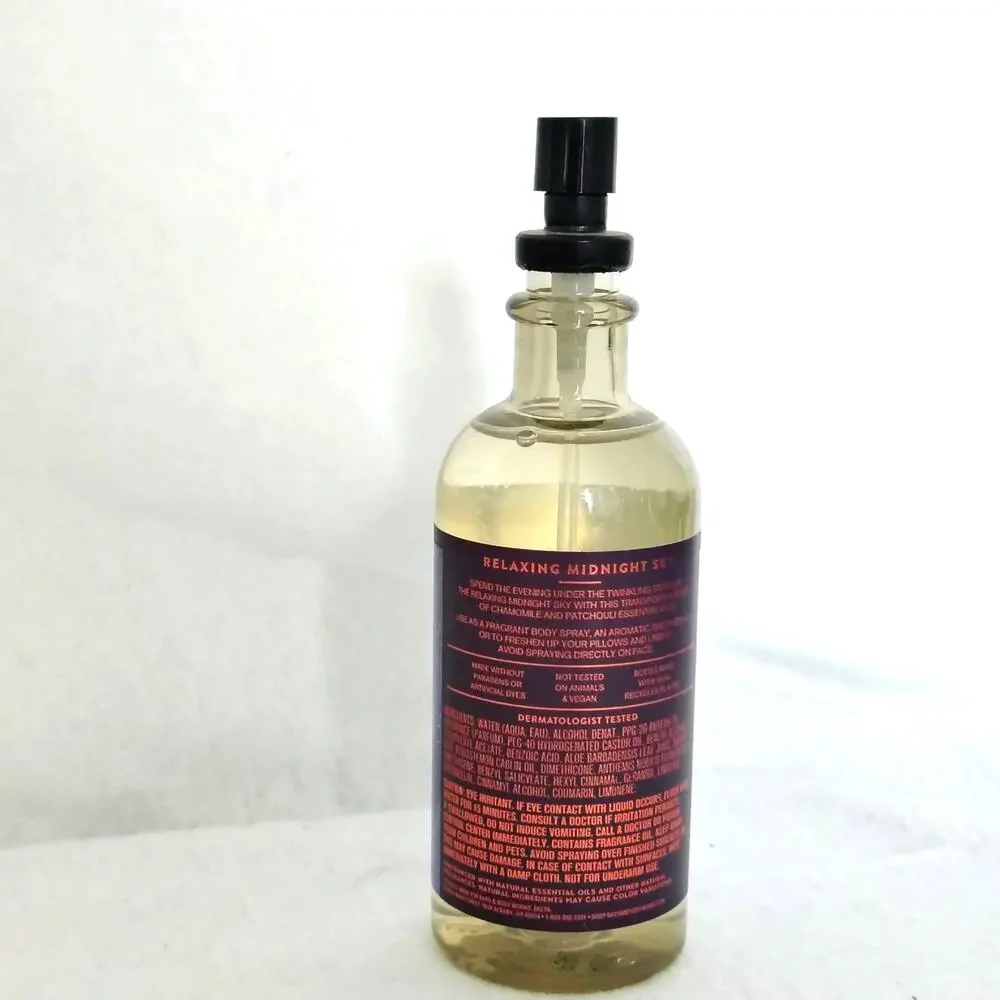 Bath&Body Works Relax Midnight Sky Chamomile Patchouli Essential Oil Spray 5.3oz